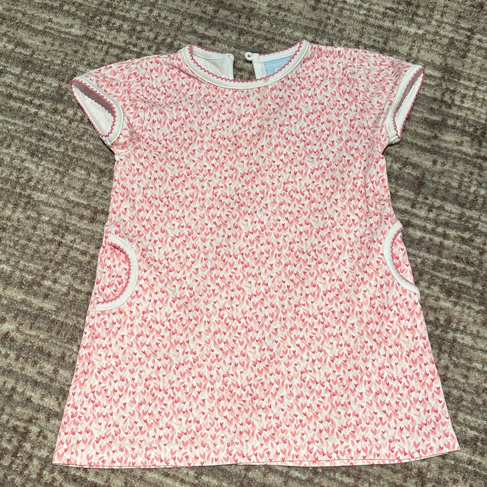 Bella Bliss Pink Patterned Short Sleeve Dress